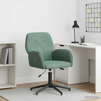 Sedia da scrivania girevole Velluto 54 x 55 x 90 cm Verde Mare