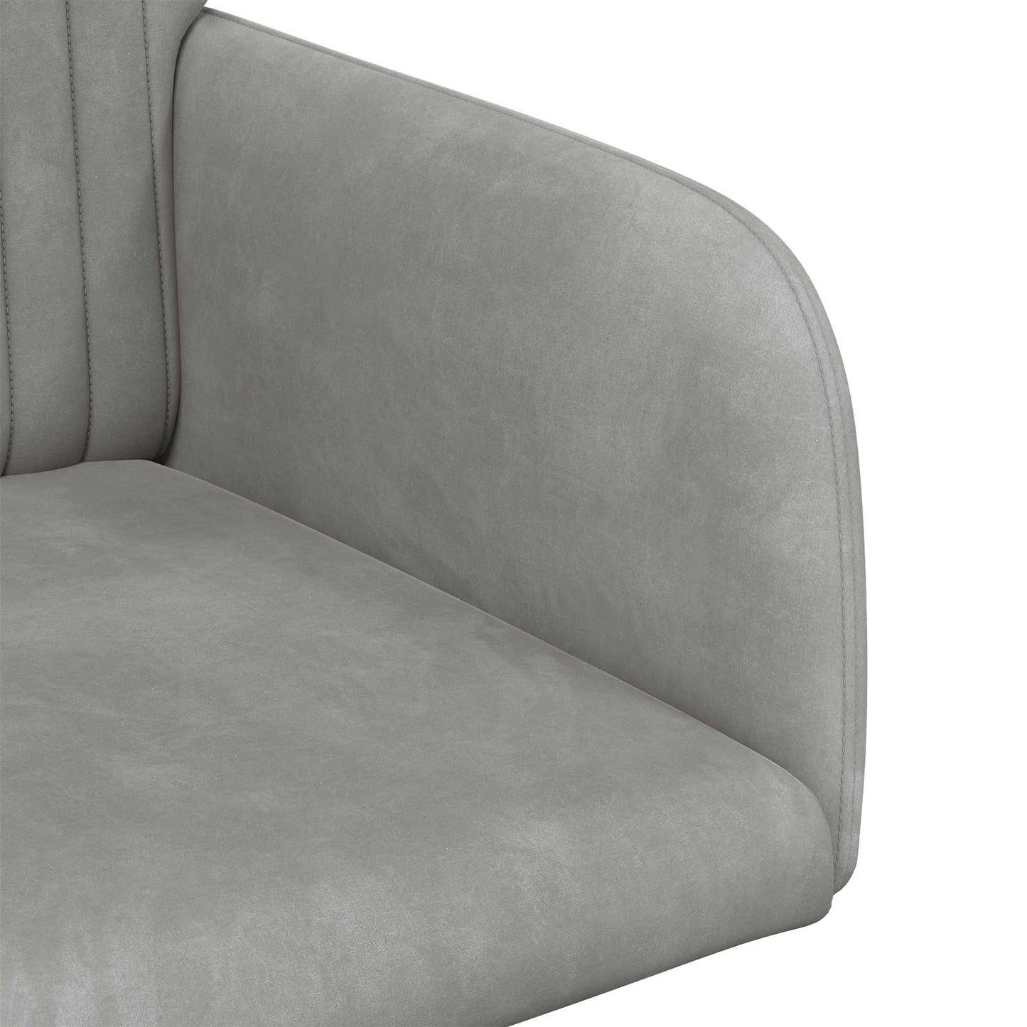 Sedie da pranzo 2 pcs Velluto Grigio Chiaro 55 x 50 x 84 cm | homemem39