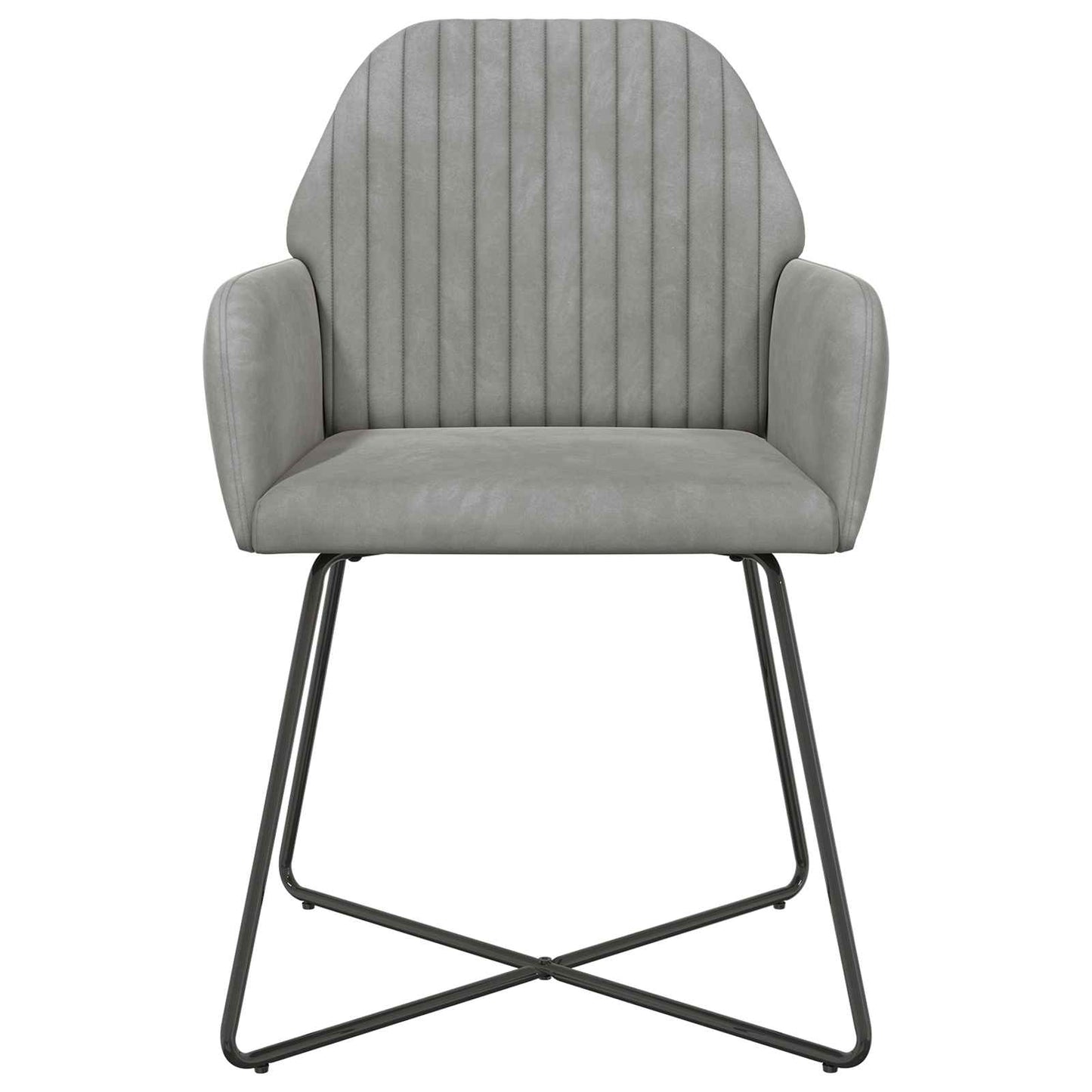 Sedie da pranzo 2 pcs Velluto Grigio Chiaro 55 x 50 x 84 cm | homemem39