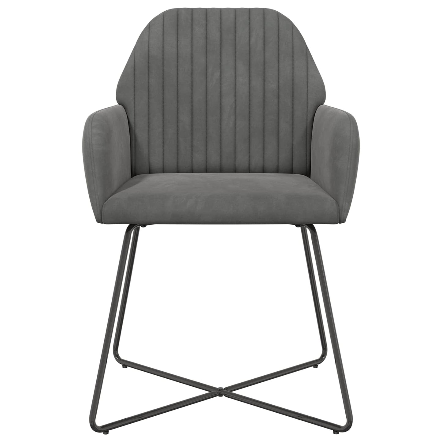Sedie da pranzo 2 pcs Velluto Grigio Scuro 55 x 50 x 84 cm | homemem39