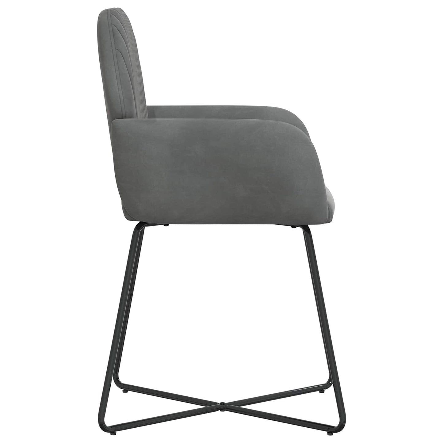 Sedie da pranzo 2 pcs Velluto Grigio Scuro 55 x 50 x 84 cm | homemem39