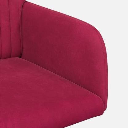 Sedie da pranzo 2 pcs Velluto Rosso Vino 55 x 50 x 84 cm | homemem39