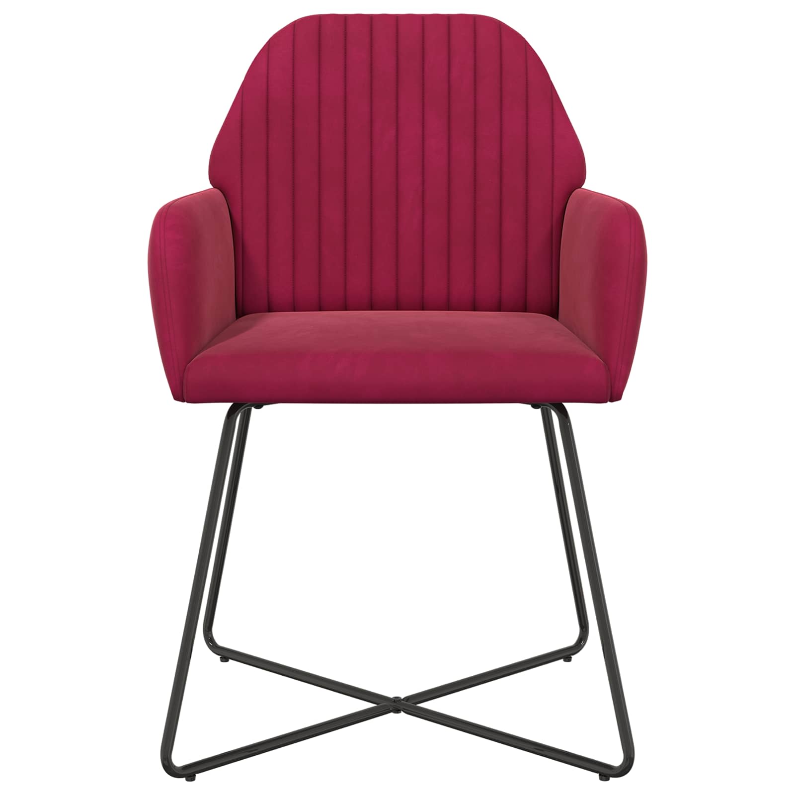 Sedie da pranzo 2 pcs Velluto Rosso Vino 55 x 50 x 84 cm | homemem39