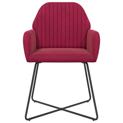 Sedie da pranzo 2 pcs Velluto Rosso Vino 55 x 50 x 84 cm | homemem39