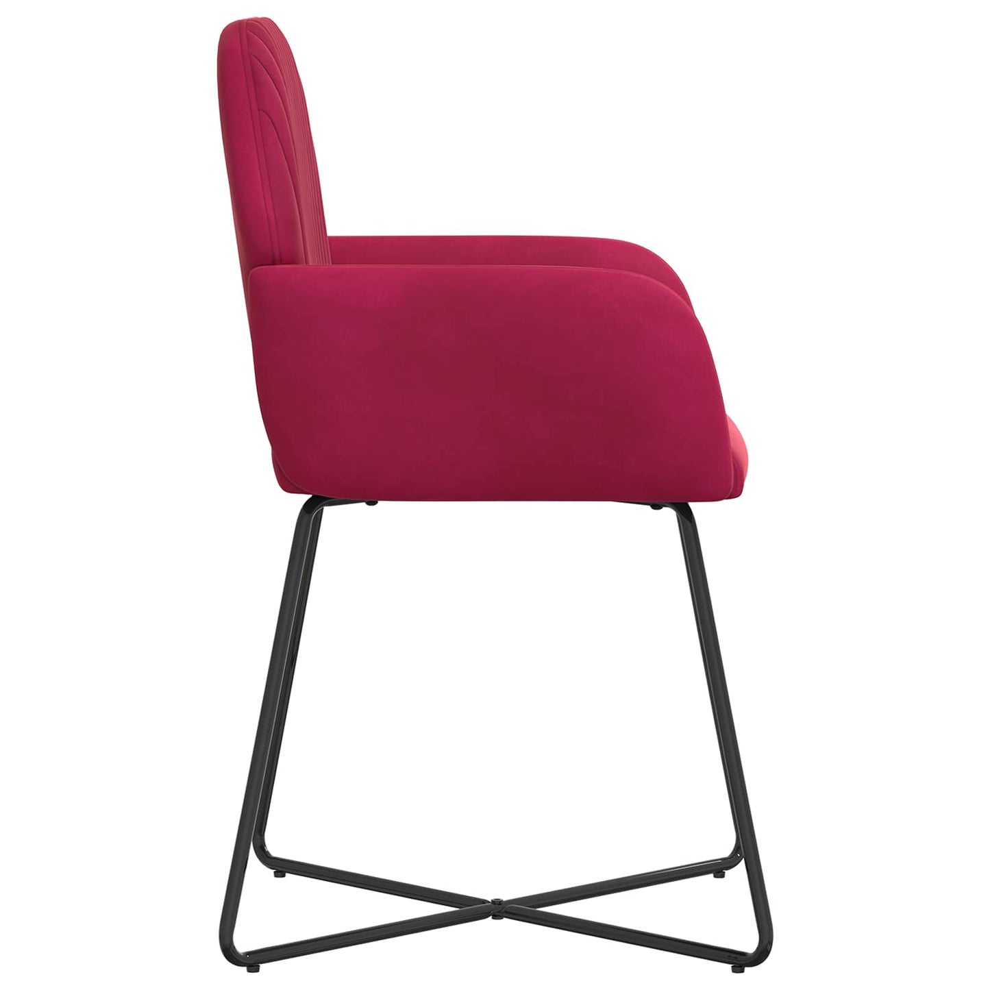 Sedie da pranzo 2 pcs Velluto Rosso Vino 55 x 50 x 84 cm | homemem39