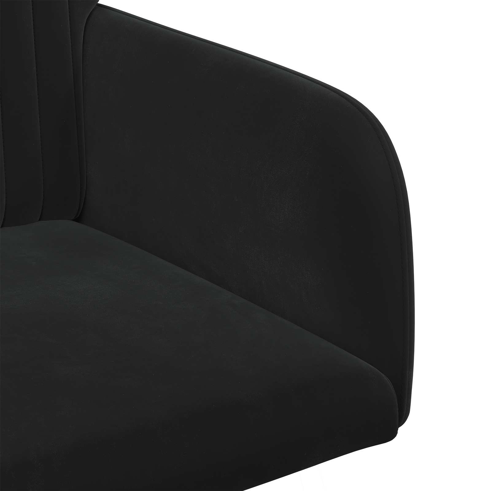 Sedie da pranzo 2 pcs Velluto Nero 55 x 50 x 84 cm | homemem39