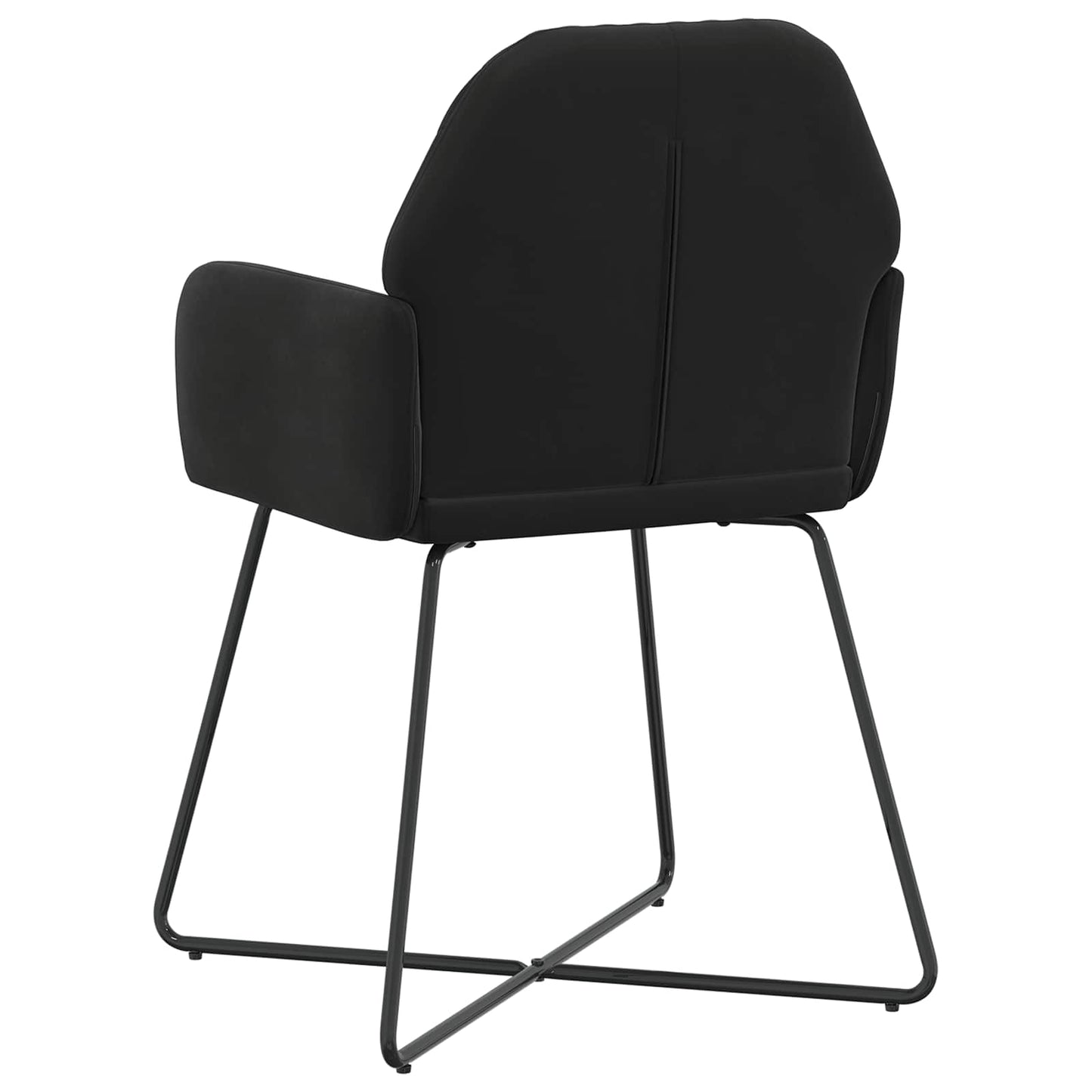 Sedie da pranzo 2 pcs Velluto Nero 55 x 50 x 84 cm