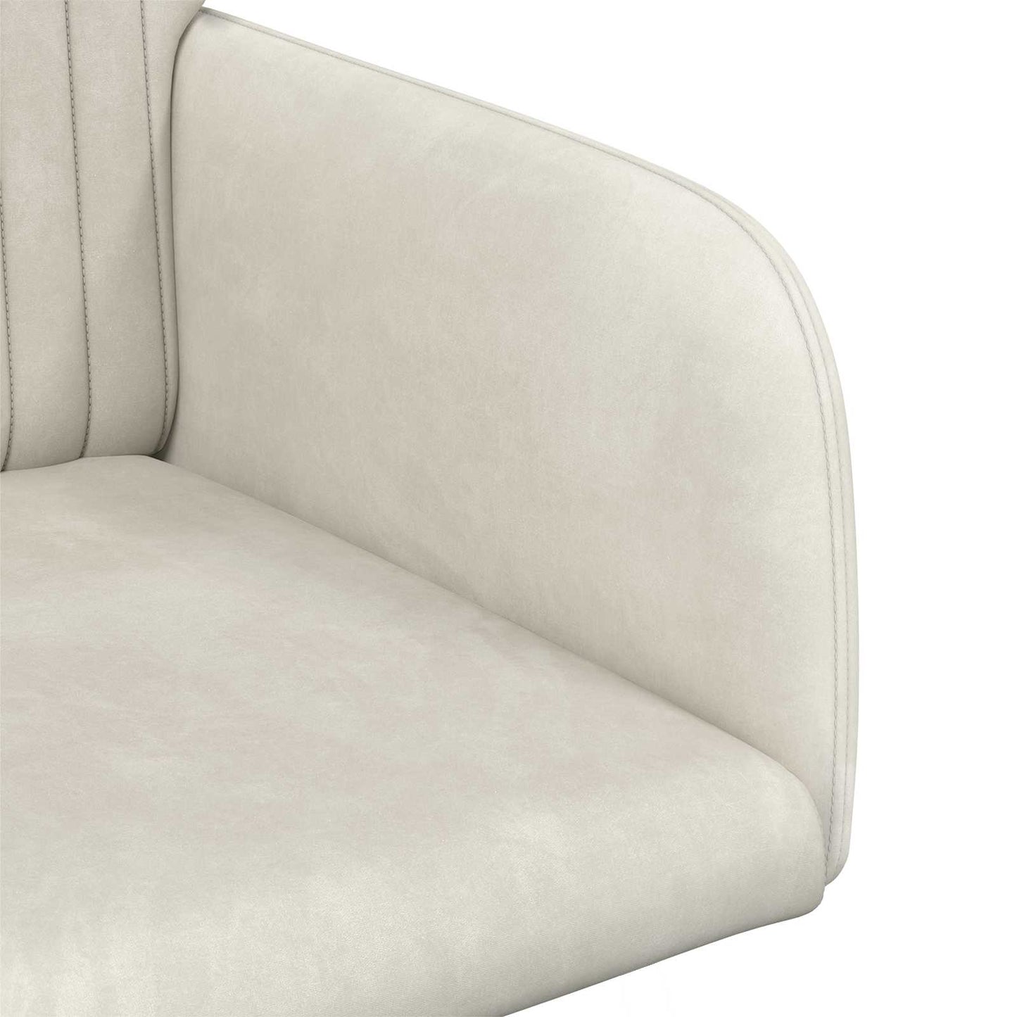 Sedie da pranzo 2 pcs Velluto Crema 55 x 50 x 84 cm | homemem39