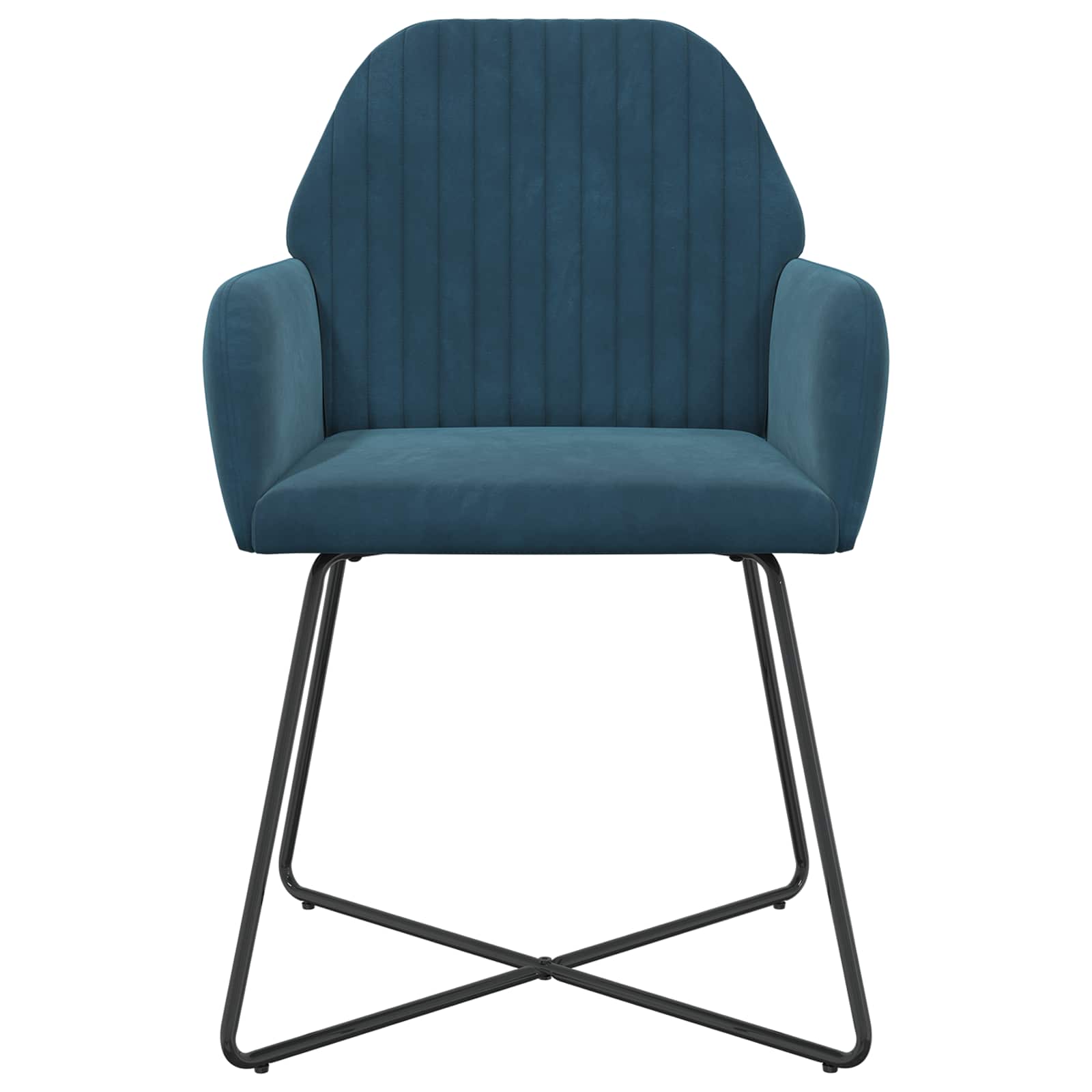 Sedie da pranzo 2 pcs Velluto Blu 55 x 50 x 84 cm | homemem39
