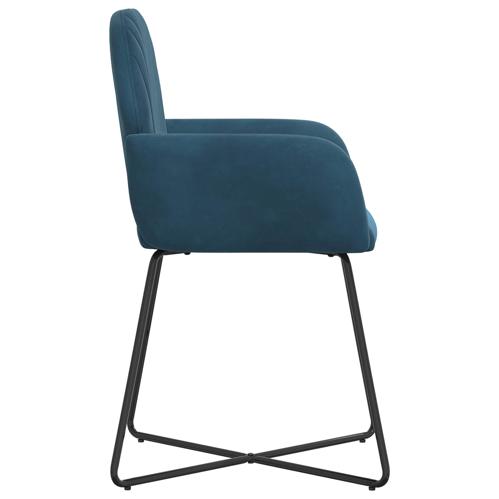 Sedie da pranzo 2 pcs Velluto Blu 55 x 50 x 84 cm | homemem39