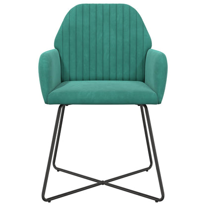 Sedie da pranzo 2 pcs Velluto Turchese 55 x 50 x 84 cm