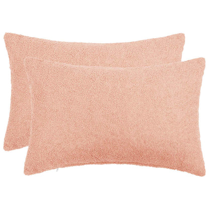 Federa 2 pcs HEERLEN Rosa 30 x 50 cm Bouclé | homemem39