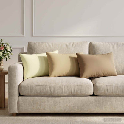 Cuscino con cuscino HEERLEN 2 pz Crema Poliestere