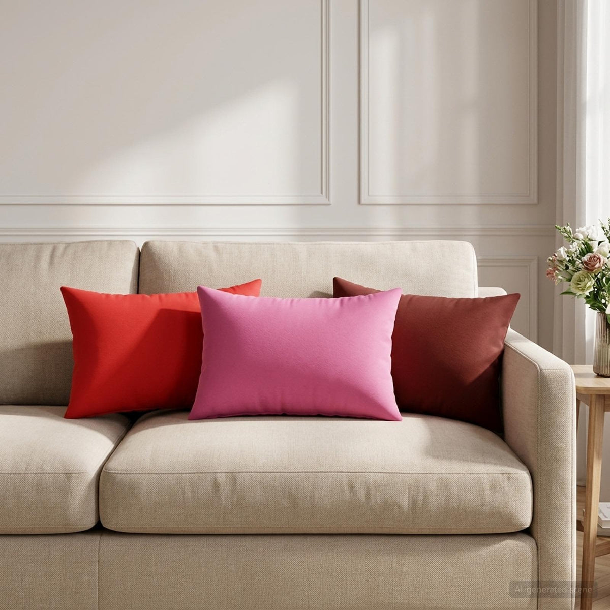 Cuscino con cuscino HEERLEN 6 pz Rosa Poliestere | homemem39