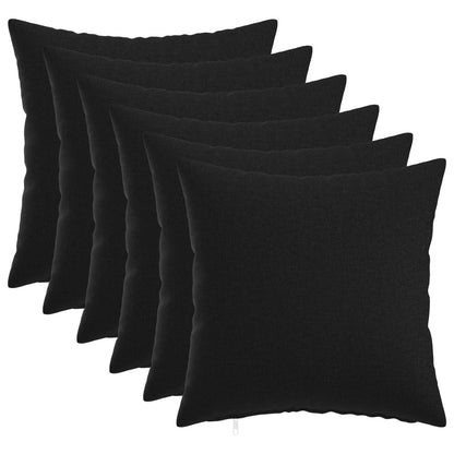 Federa 6 pz HEERLEN Nero 35 x 35 cm Tessuto | homemem39