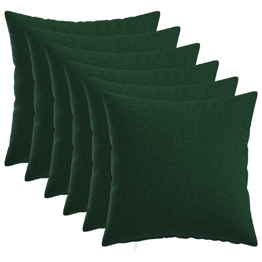 Federa 6 pz HEERLEN Verde Scuro 40 x 40 cm Tessuto
