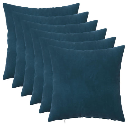 Federa 6 pcs HEERLEN Blu 40 x 40 cm Velluto | homemem39
