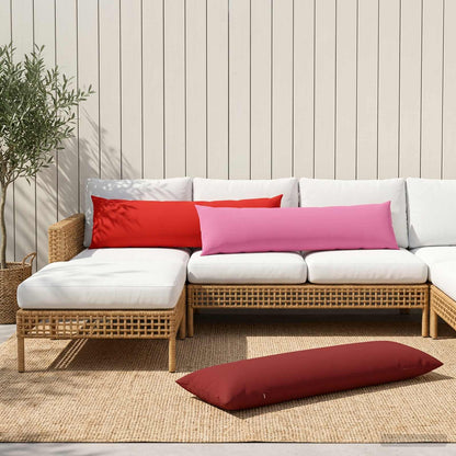 Cuscino 2 pz HEERLEN Rosa 40 x 145 cm Poliestere