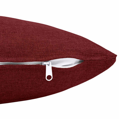 Federa 6 pz HEERLEN Rosso Vino 40 x 80 cm Tessuto | homemem39