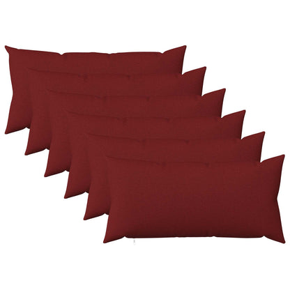 Federa 6 pz HEERLEN Rosso Vino 40 x 80 cm Tessuto | homemem39