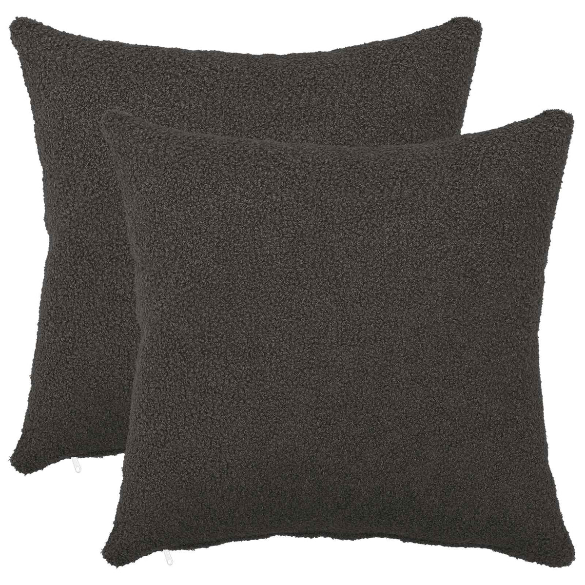 Federa 2 pcs HEERLEN Grigio Scuro 45 x 45 cm Bouclé