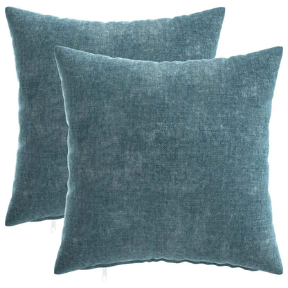 Federa 2 pz HEERLEN Blu 50 x 50 cm Tessuto Chenille | homemem39