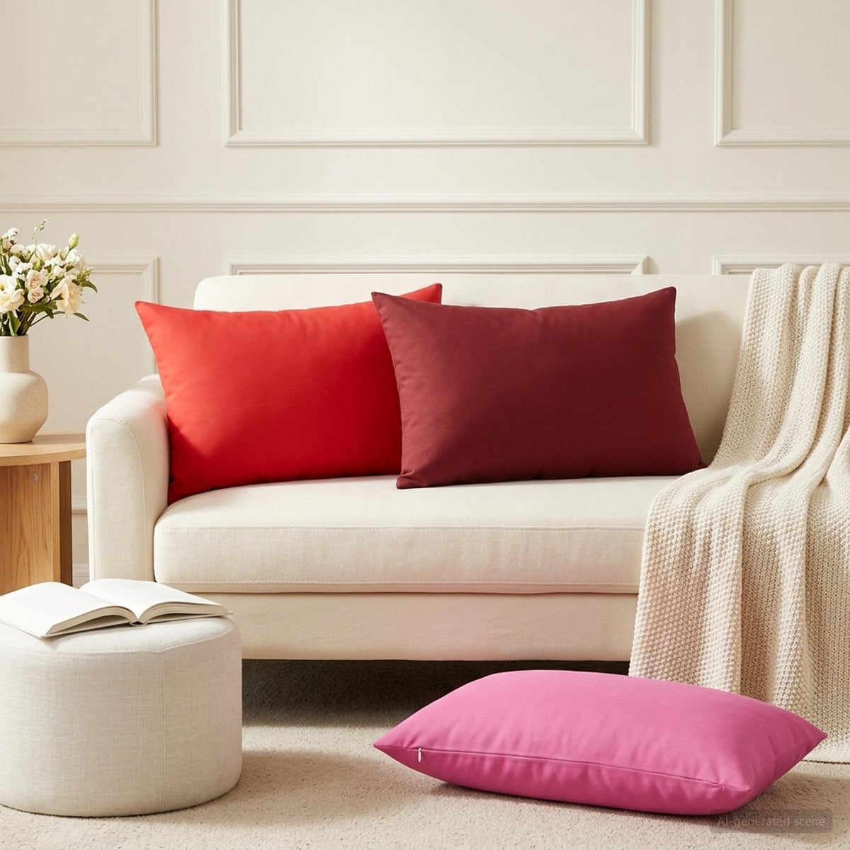 Cuscino 2 pz HEERLEN Rosa 50 x 70 cm Poliestere