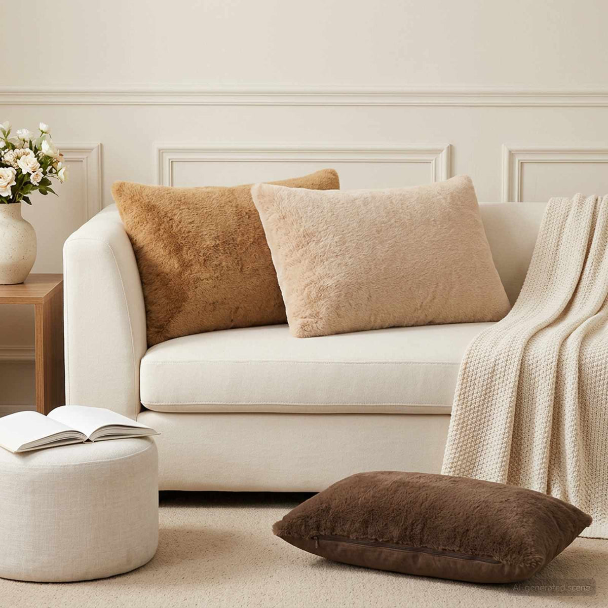 Federa 2 pz HEERLEN Marrone Chiaro 50 x 75 cm | homemem39