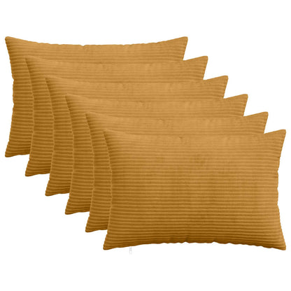 Federa 6 pcs HEERLEN Giallo 50 x 80 cm corduroy