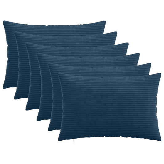 Federa 6 pcs HEERLEN Blu navy 50 x 80 cm corduroy