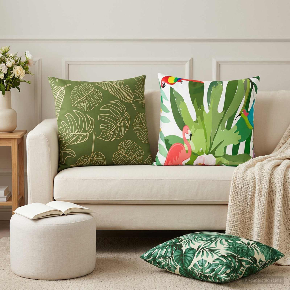 Cuscino 2 pz HEERLEN Design a foglia Poliestere