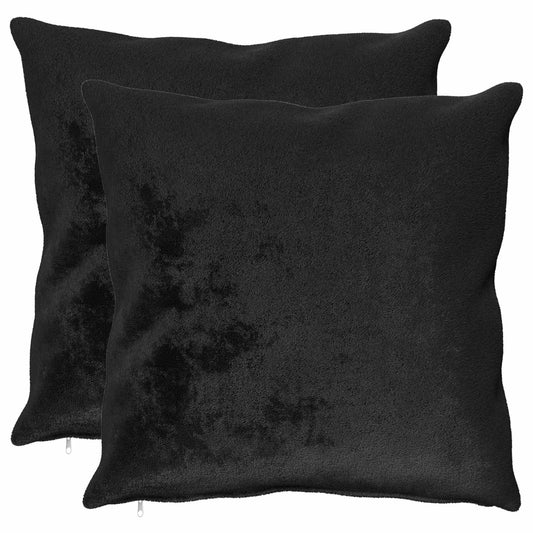Federa 2 pcs HEERLEN Nero 60 x 60 cm Flanella
