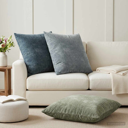 Federa 2 pz HEERLEN Blu 70 x 70 cm Tessuto Chenille | homemem39