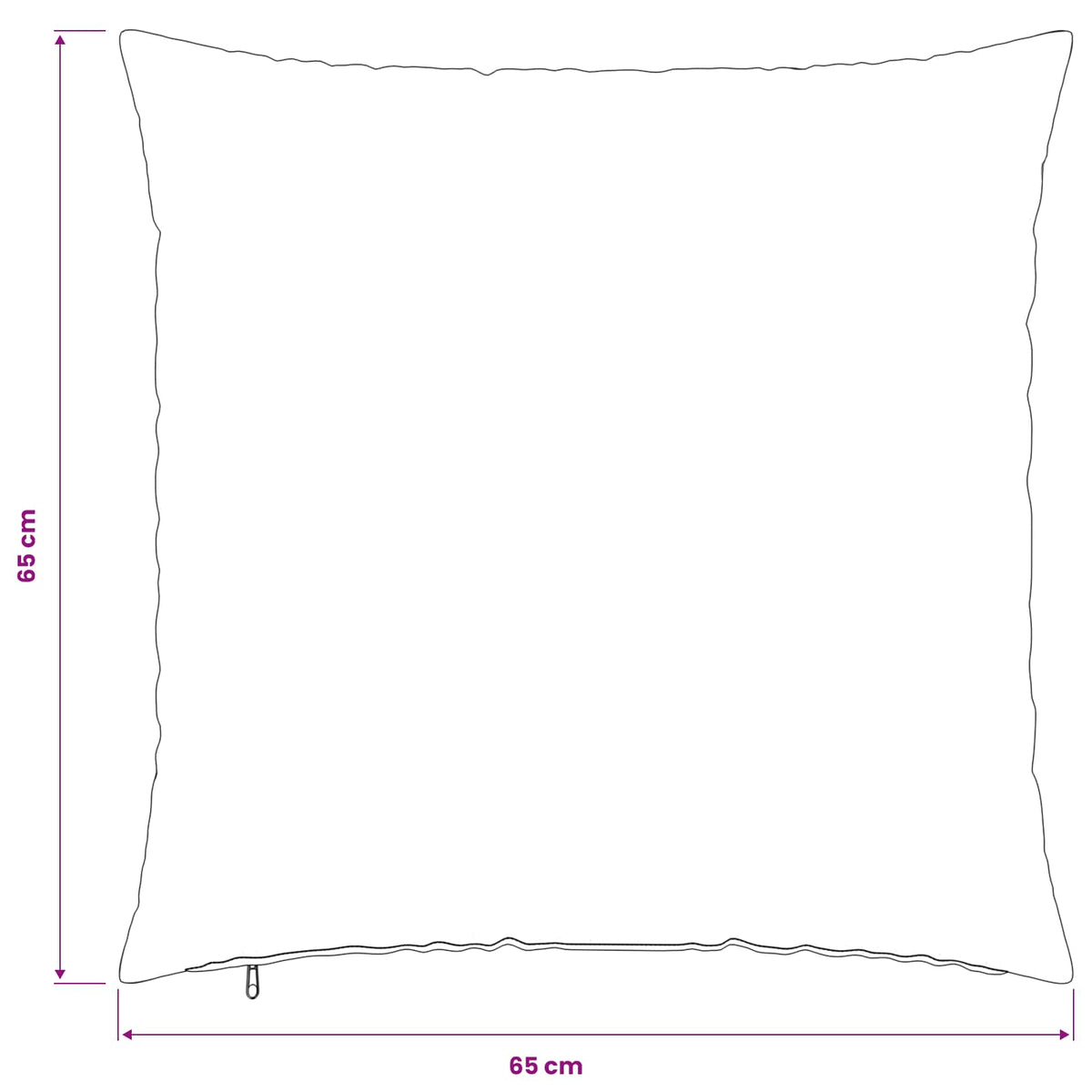 Federa 6 pz HEERLEN Blu 65 x 65 cm Tessuto Chenille | homemem39
