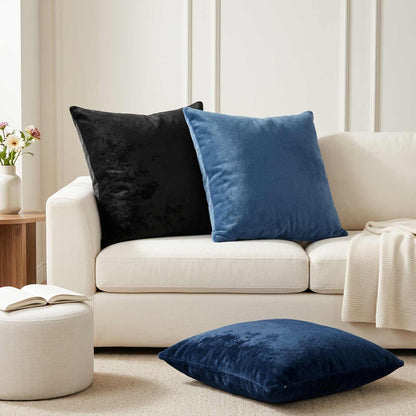 Federa 2 pz HEERLEN Blu navy 70 x 70 cm Flanella | homemem39