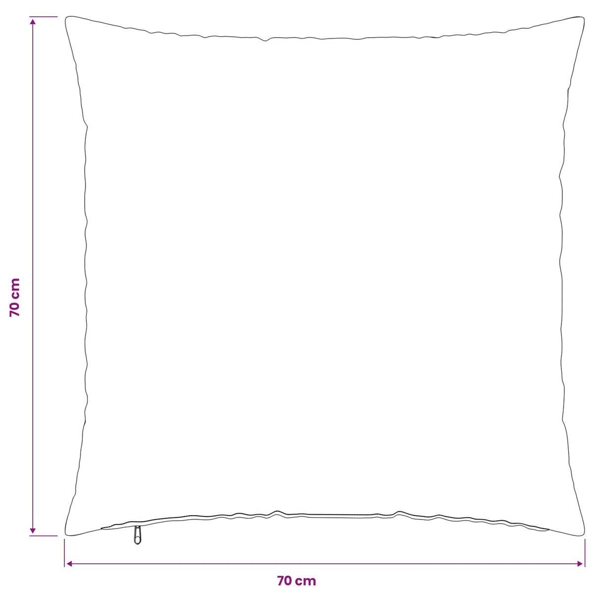 Federa 2 pz HEERLEN Blu 70 x 70 cm Tessuto Chenille | homemem39