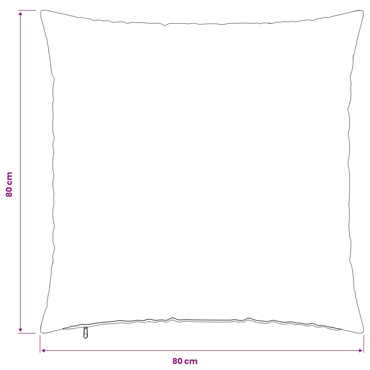 Federa 2 pz HEERLEN Blu 80 x 80 cm Tessuto Chenille | homemem39