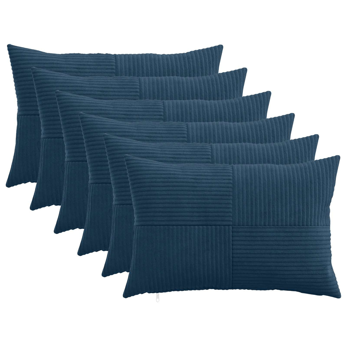 Federa 6 pcs ALMELO Blu navy 30 x 50 cm corduroy