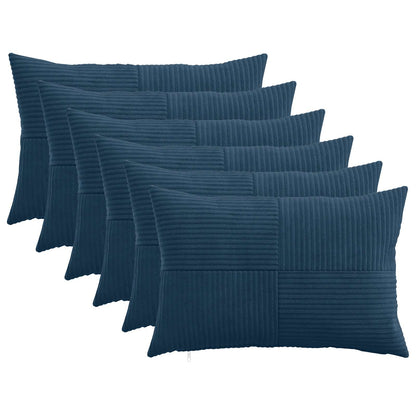 Federa 6 pcs ALMELO Blu navy 30 x 50 cm corduroy