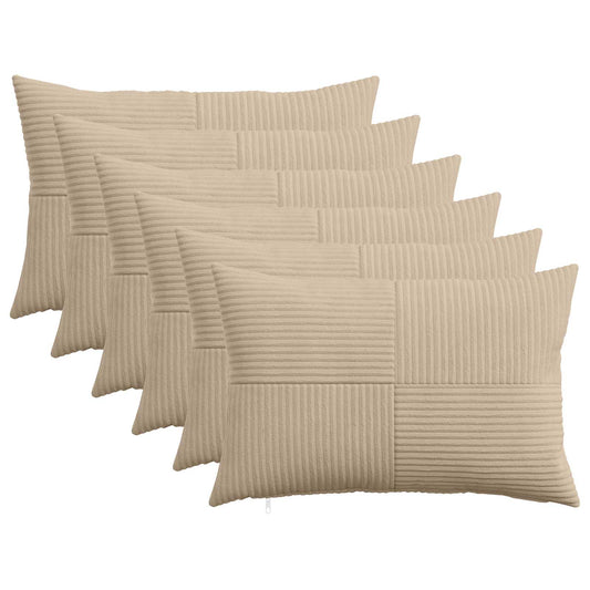 Federa 6 pcs ALMELO Tortora 30 x 50 cm corduroy