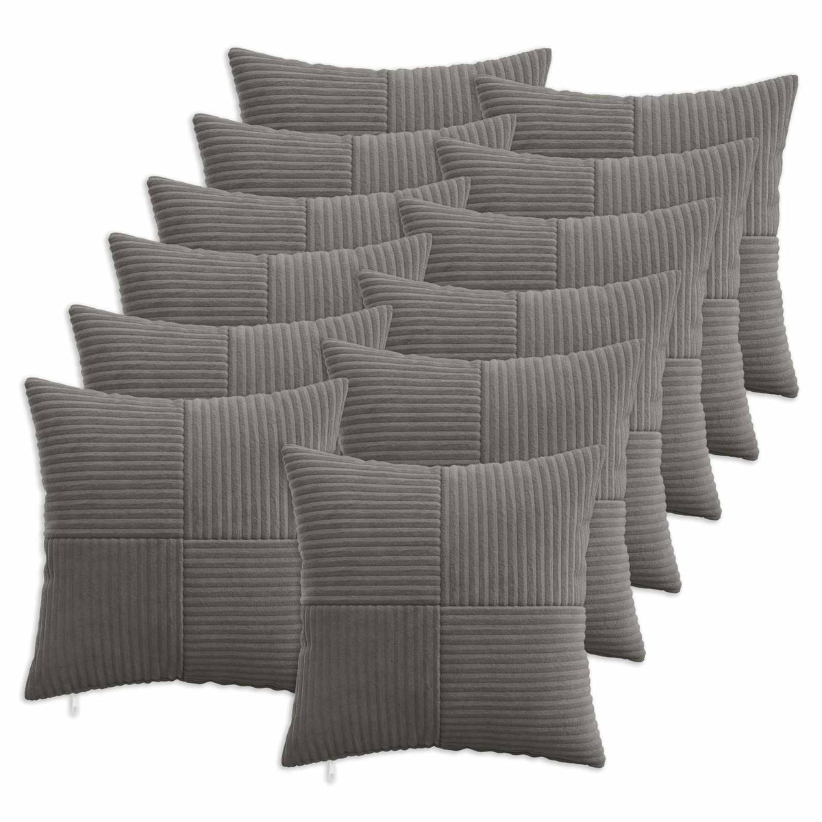 Federa 12 pcs ALMELO Grigio Scuro 40 x 40 cm corduroy | homemem39