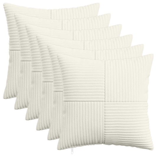 Federa 6 pcs ALMELO Crema 40 x 40 cm corduroy | homemem39