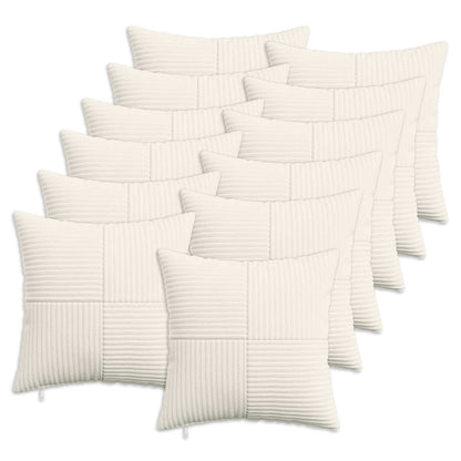 Federa 12 pcs ALMELO Crema 40 x 40 cm corduroy | homemem39