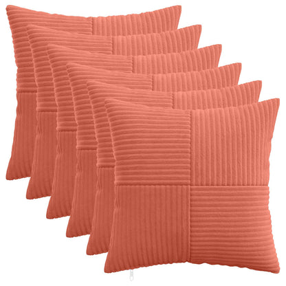 Federa 6 pcs ALMELO Rosso Arancio 40 x 40 cm corduroy | homemem39