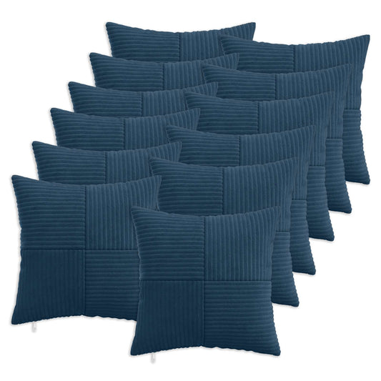 Federa 12 pcs ALMELO Blu navy 40 x 40 cm corduroy | homemem39