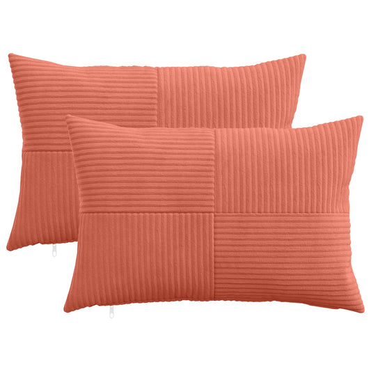 Federa 2 pcs ALMELO Rosso Arancio 40 x 60 cm corduroy | homemem39