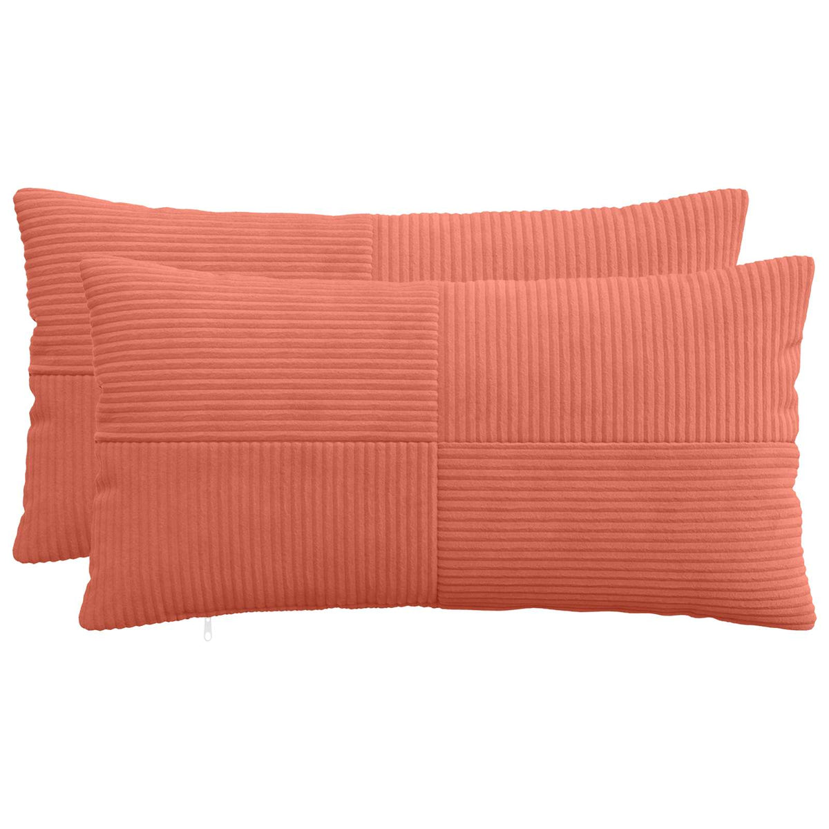 Federa 2 pcs ALMELO Rosso Arancio 40 x 80 cm corduroy | homemem39