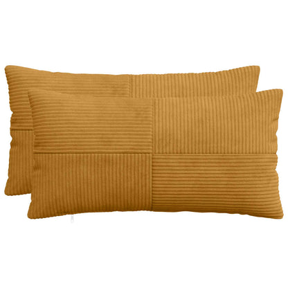 Federa 2 pcs ALMELO Giallo 40 x 80 cm corduroy | homemem39