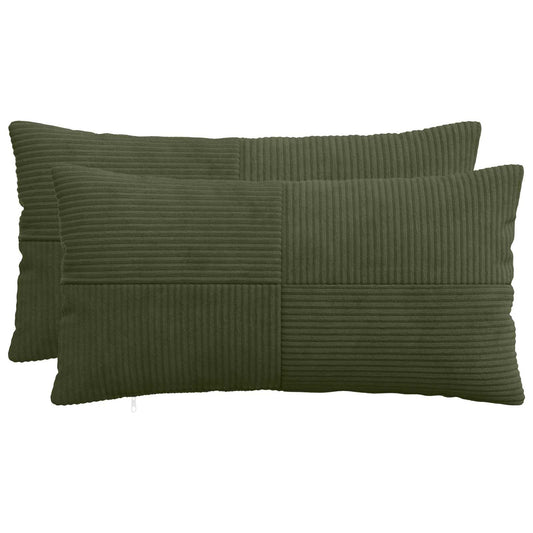 Federa 2 pcs ALMELO Verde 40 x 80 cm corduroy | homemem39