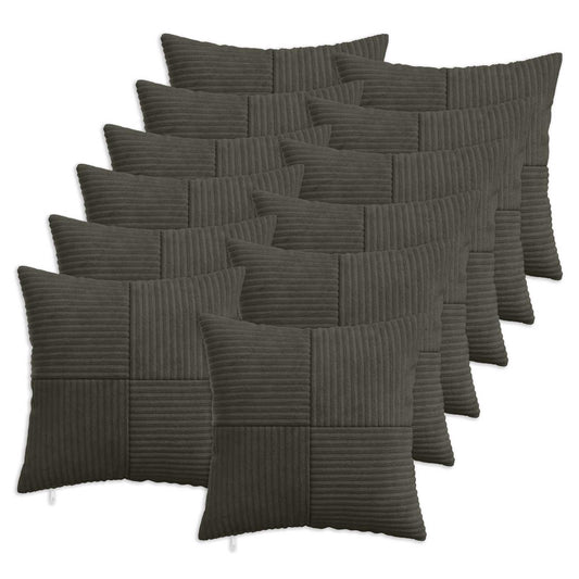 Federa 12 pcs ALMELO Antracite 45 x 45 cm corduroy | homemem39